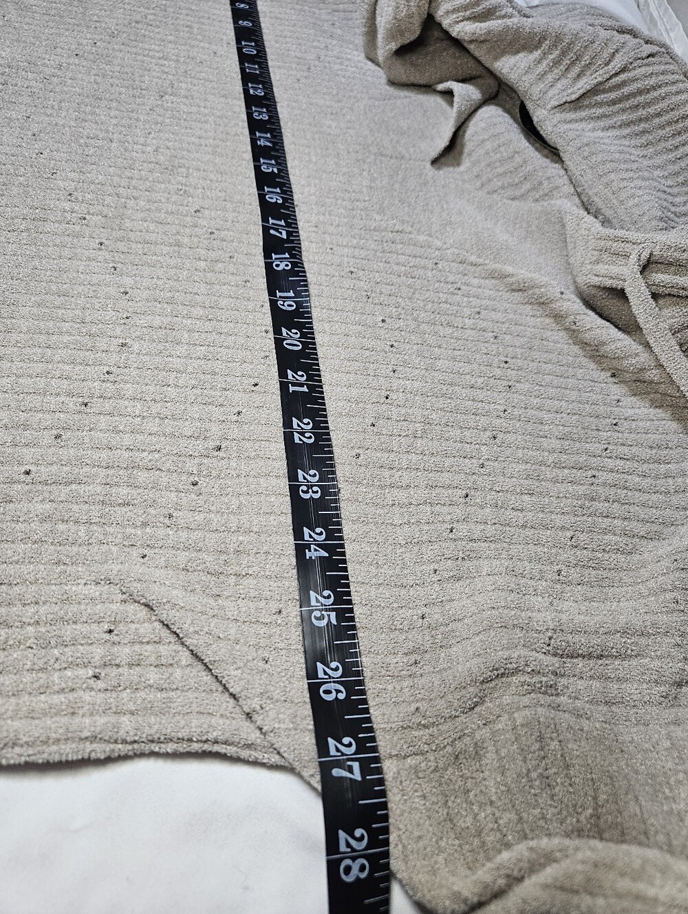 Barefoot Dreams CozyChic Ultra Lite Hooded Pullover Sweater Beige 2X Plus - Picture 6 of 7